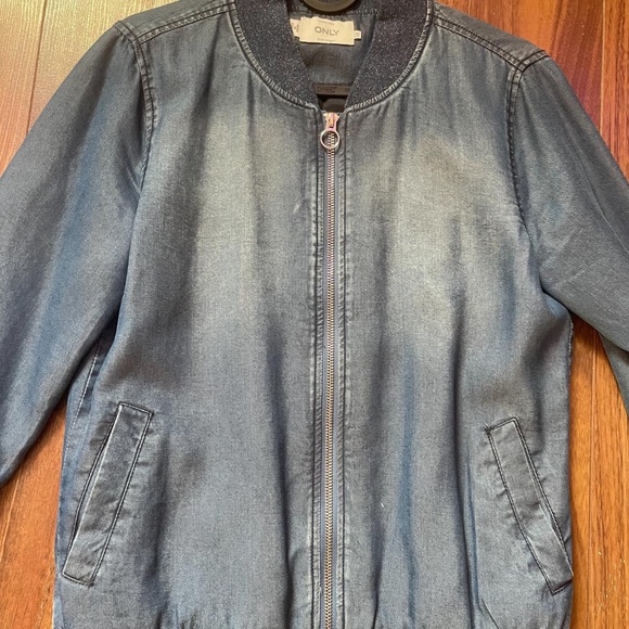 ONLY Denim Bomber Jacket - Picture 1 of 4